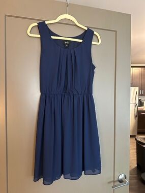 Navy Mini Dress Size M A Line Flowy Casual Summer